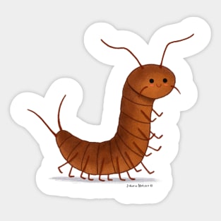 Brown Centipede Sticker